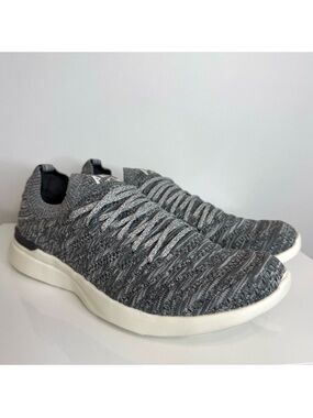 APL Techloom Wave Hybrid Sneaker Smoke Grey Ivory Melange Lace up Womens 9.5 NEW